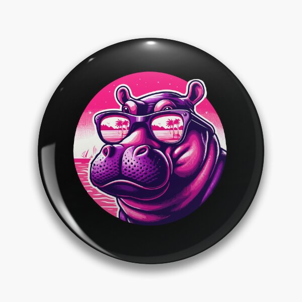 Item preview, Funny Plump Bespectacled Hippo With Sunglasses designed and sold by Dressed For  Duty.
