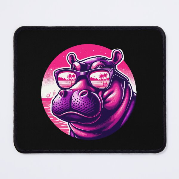 Item preview, Funny Plump Bespectacled Hippo With Sunglasses designed and sold by Dressed For  Duty.