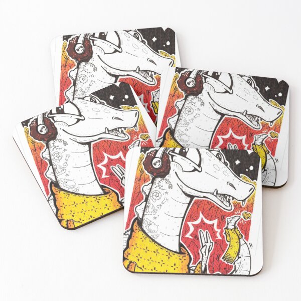 Item preview, Whimsical Dinosaur with Headphones and Scarf	 designed and sold by harrellalexu.