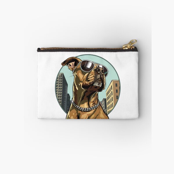 Item preview, Dog With Glasses in City designed and sold by NicolasGlowArt.