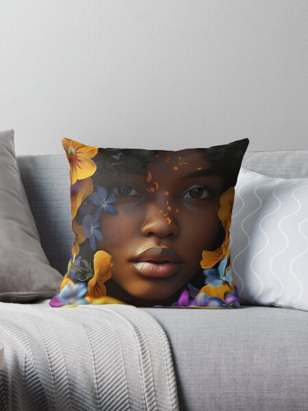 Item preview, Digital Art: Enchanting Portrait of a Woman Surrounded by Vibrant Flowers, Capturing the Serene Beauty of Nature and Artistic Expression designed and sold by myMildDesign.