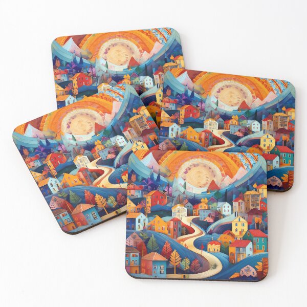 Item preview, Abstract town  designed and sold by rainsdesigns.