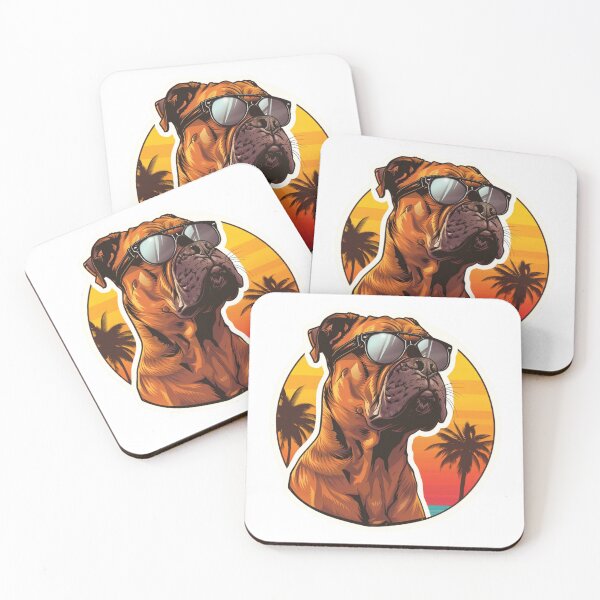 Item preview, Dog Palms and Sunglasses designed and sold by NicolasGlowArt.