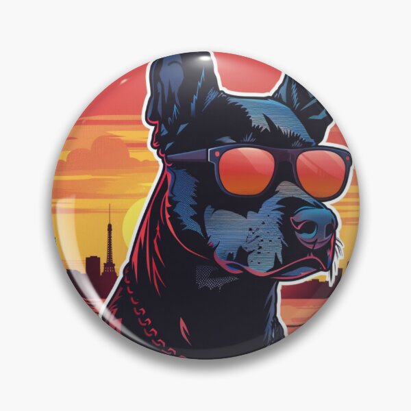 Item preview, Doberman Sunset and Glasses  designed and sold by NicolasGlowArt.