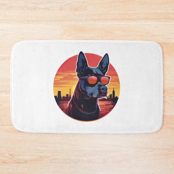 Item preview, Doberman Sunset and Glasses  designed and sold by NicolasGlowArt.
