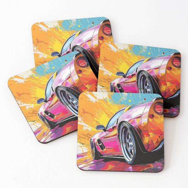 Item preview, Colorful speed: The dynamic sports car designed and sold by PixelPack Design.
