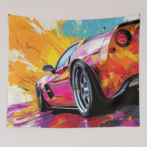 Item preview, Colorful speed: The dynamic sports car designed and sold by PixelPack Design.