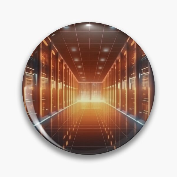 Item preview, Long Hallway Illuminated by Rows of Lights - Technology Data Processing designed and sold by frequent-art.