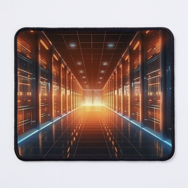 Item preview, Long Hallway Illuminated by Rows of Lights - Technology Data Processing designed and sold by frequent-art.