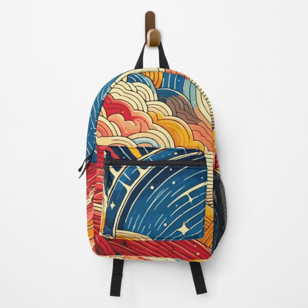 Item preview, Art Deco Sky - Red, Yellow, Blue Colors with Open Space designed and sold by Nataliya Kretsu.