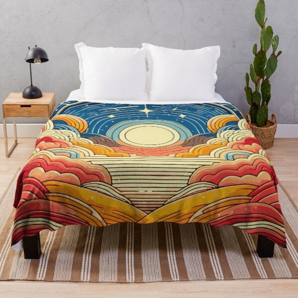 Item preview, Art Deco Sky - Red, Yellow, Blue Colors with Open Space designed and sold by Nataliya Kretsu.