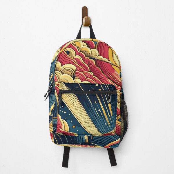 Item preview, Art Deco Sky - Red, Yellow, Blue Colors with Open Space designed and sold by Nataliya Kretsu.