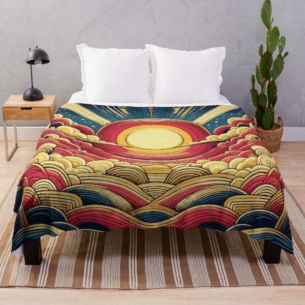 Item preview, Art Deco Sky - Red, Yellow, Blue Colors with Open Space designed and sold by Nataliya Kretsu.