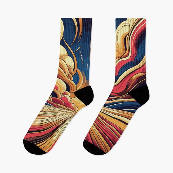 Item preview, Art Deco Sky - Red, Yellow, Blue Colors with Open Space designed and sold by Nataliya Kretsu.