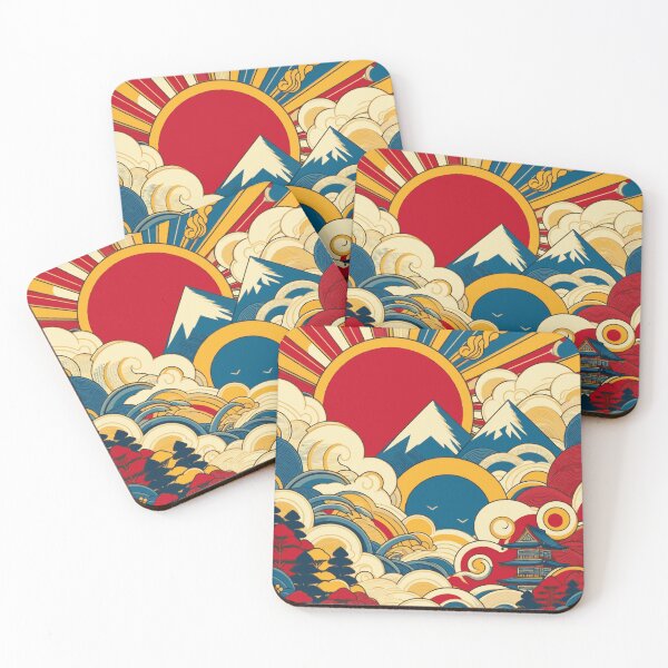 Item preview, Art Deco Sky - Red, Yellow, Blue Colors with Open Space designed and sold by Nataliya Kretsu.