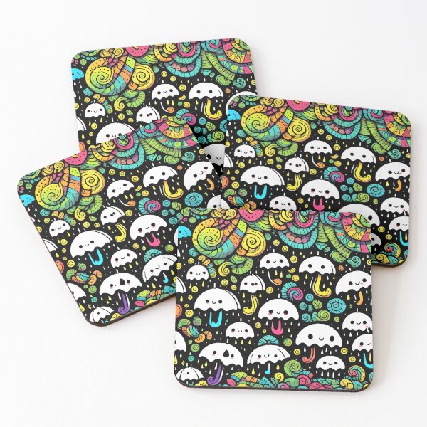 Item preview, Dreamy Kawaii Cloud and Rain Pattern designed and sold by DreamCraze.