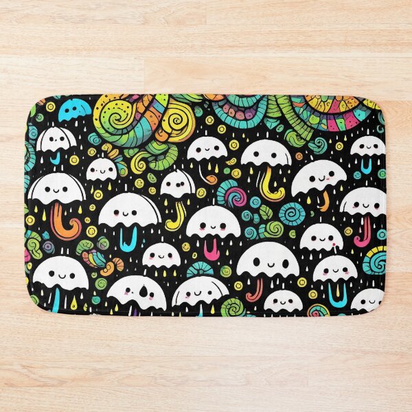 Item preview, Dreamy Kawaii Cloud and Rain Pattern designed and sold by DreamCraze.