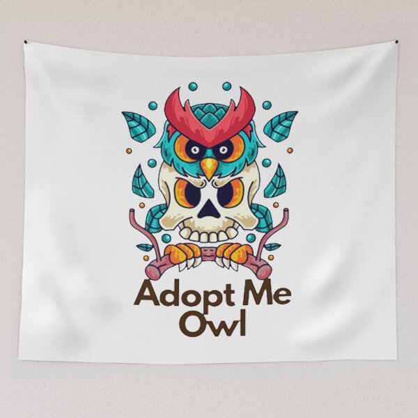 Item preview, Adopt Me Owl Owl With Skull  designed and sold by QuirkByLgnatius.