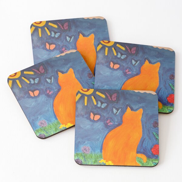 Item preview, Ginger Cat Abstract acrylic on canvas designed and sold by Oregon333.