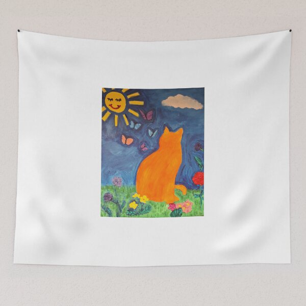 Item preview, Ginger Cat Abstract acrylic on canvas designed and sold by Oregon333.