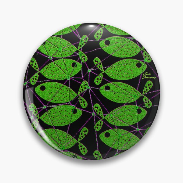 Item preview, Green Netted Fishies Yin of Yang designed and sold by Fluid Artzworx.