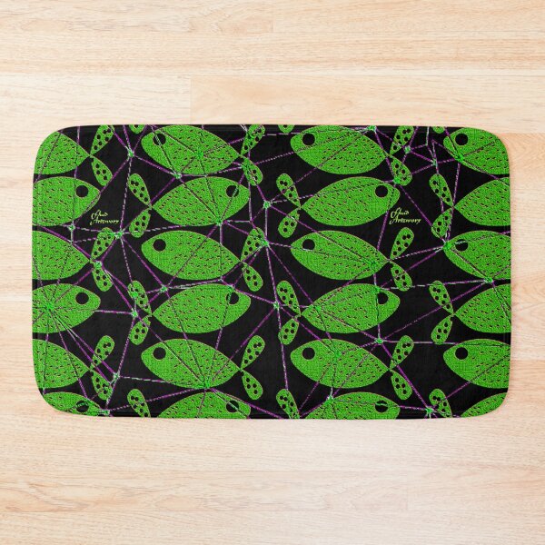 Item preview, Green Netted Fishies Yin of Yang designed and sold by Fluid Artzworx.