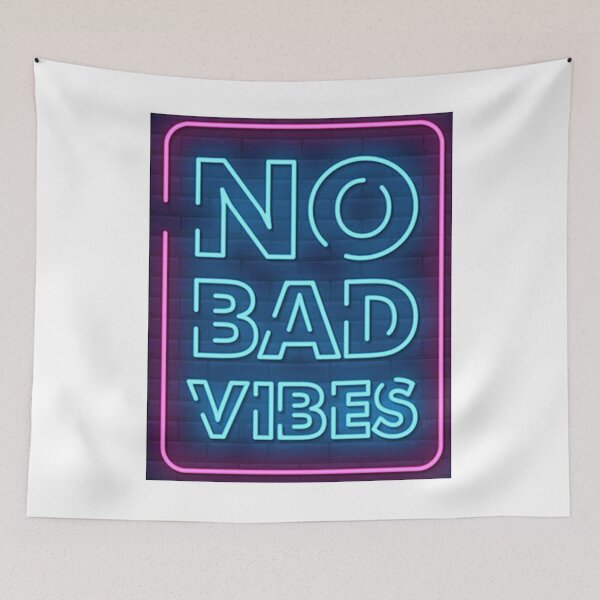 Item preview, Neon Phrase No Bad Vibes designed and sold by QuirkByLgnatius.