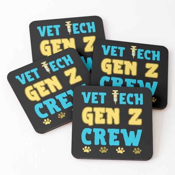 Item preview, Vet Tech Gen Z Crew Paw Animal Dog Cat Pet Lovers Slang tee designed and sold by MorningTeeNmore.