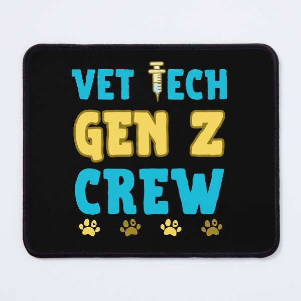 Item preview, Vet Tech Gen Z Crew Paw Animal Dog Cat Pet Lovers Slang tee designed and sold by MorningTeeNmore.
