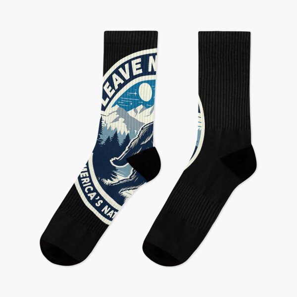 Item preview, Leave No Trace America National Parks Funny Bigfoot designed and sold by Dressed For  Duty.