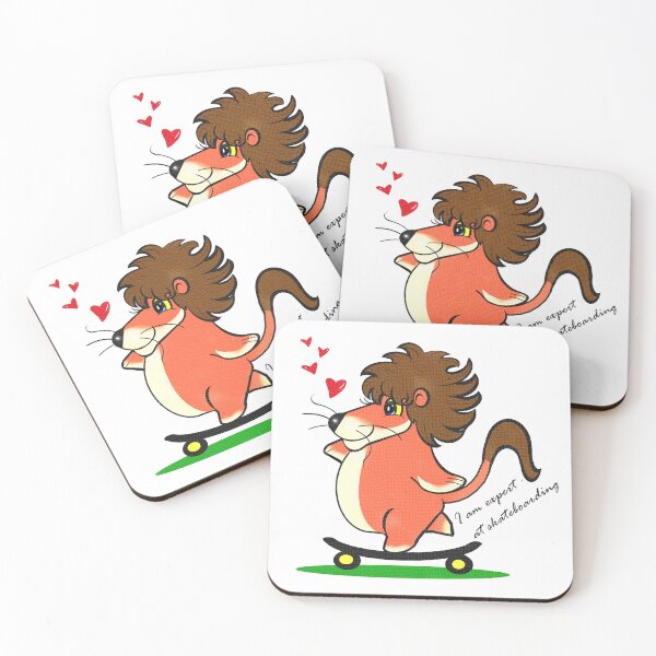Aperçu de l'œuvre expert en skateboard lion créée et vendue par Shirley cute art .
