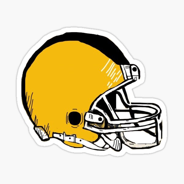 black and yellow football helmet