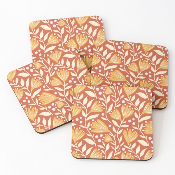 Item preview, Cute floral pattern in red,beige,yellow designed and sold by Miss-Belle.