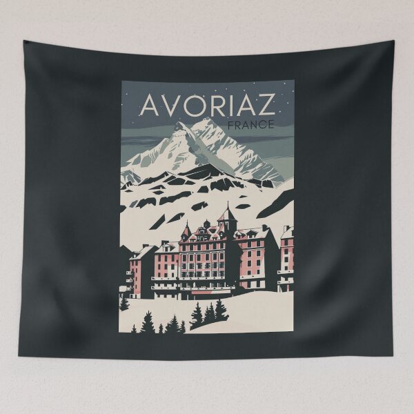 Item preview, A Vintage Travel Illustration of Avoriaz - France  designed and sold by GoodOldVintage.