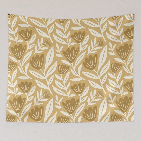 Item preview, Neutral floral pattern in brown designed and sold by Miss-Belle.