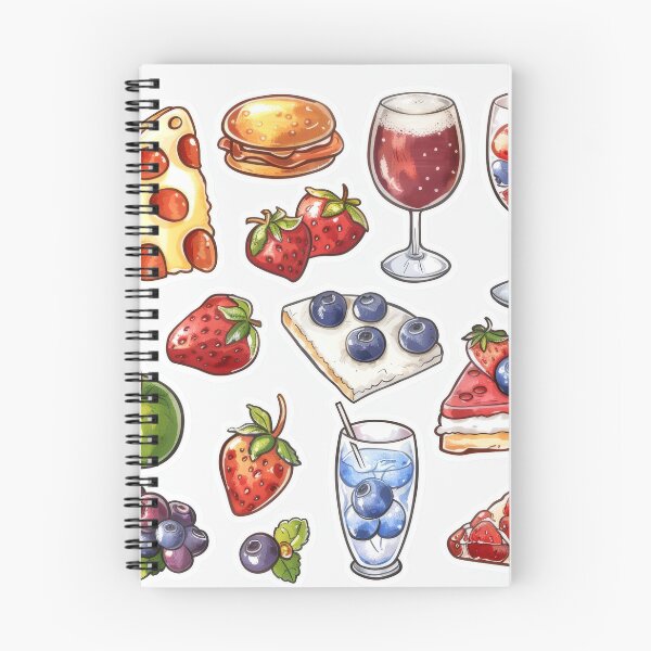 Item preview, Colorful Food and Drink Pattern Illustration designed and sold by brandway.