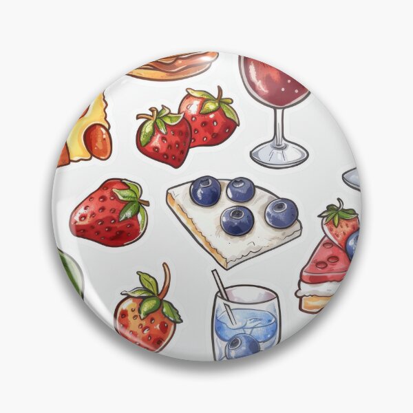 Item preview, Colorful Food and Drink Pattern Illustration designed and sold by brandway.