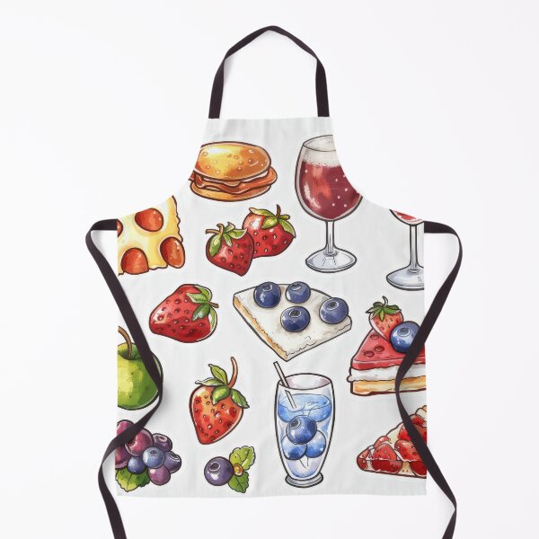 Item preview, Colorful Food and Drink Pattern Illustration designed and sold by brandway.