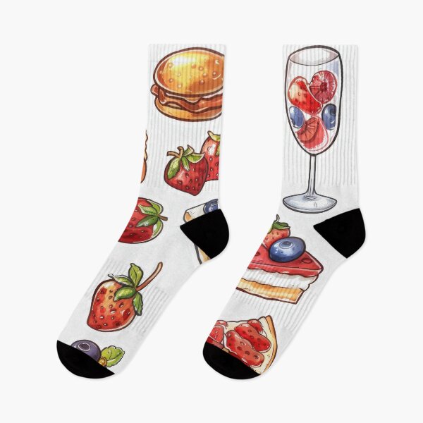 Item preview, Colorful Food and Drink Pattern Illustration designed and sold by brandway.