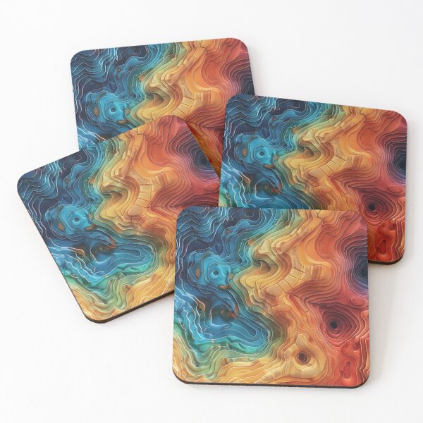 Item preview, Abstract Wavy Pattern in Vibrant Colors designed and sold by brandway.