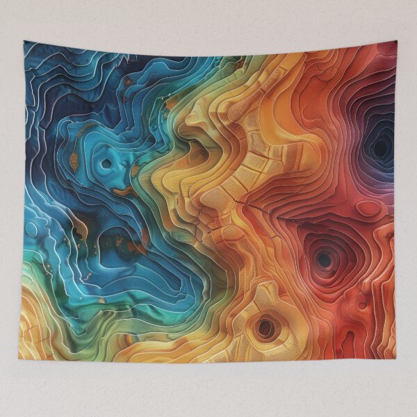 Item preview, Abstract Wavy Pattern in Vibrant Colors designed and sold by brandway.