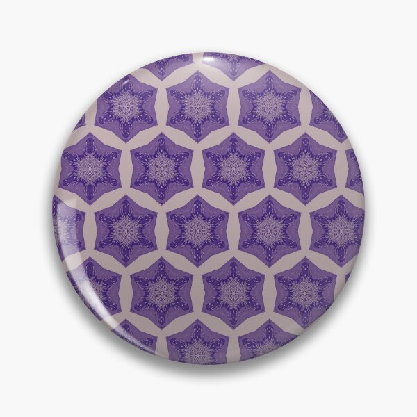 Item preview, Geometric flower star pattern in purple  designed and sold by elliebart.