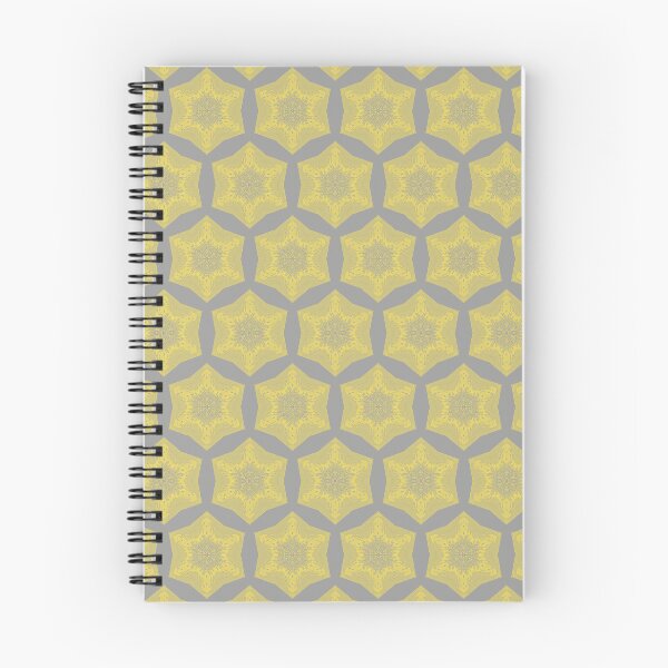Item preview, Geometric flower star pattern in grey designed and sold by elliebart.