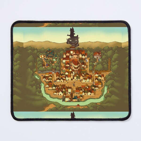 Item preview, Layton Curious Village Map and Townsfolk designed and sold by Redfoxart21.