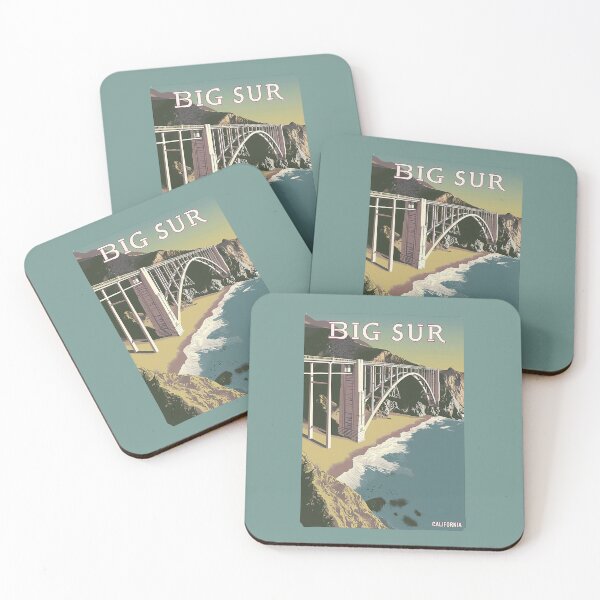 Item preview, A Vintage Travel Illustration of Big Sur - California - US designed and sold by GoodOldVintage.