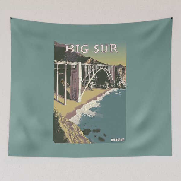 Item preview, A Vintage Travel Illustration of Big Sur - California - US designed and sold by GoodOldVintage.