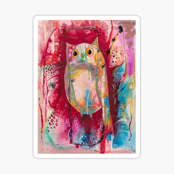 Owl Art Merchandise Sticker