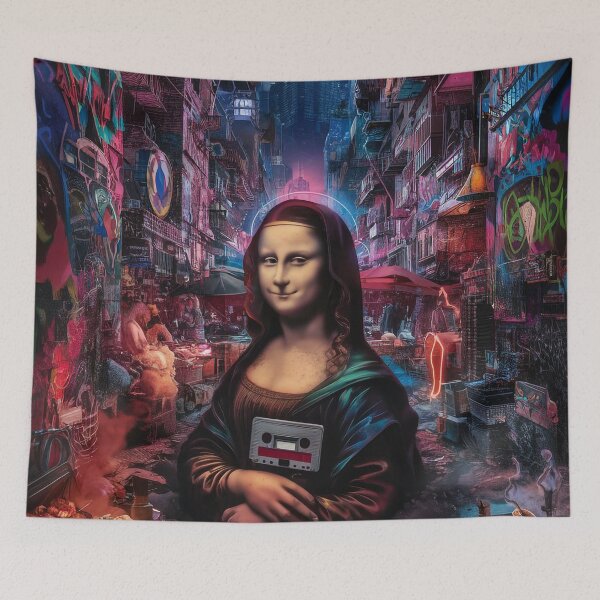 Item preview, Cyberpunk Mona Lisa: A Modern Reimagining designed and sold by DJ-Portable.