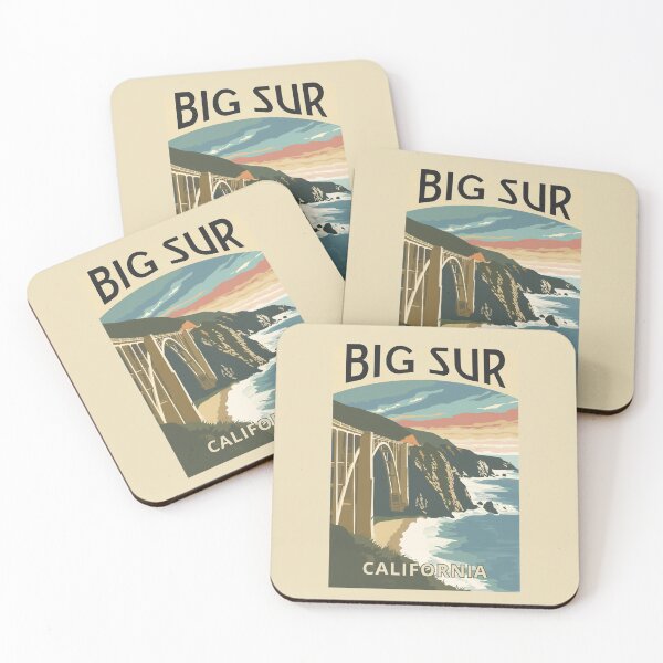 Item preview, A Vintage Travel Illustration of Big Sur - California - US designed and sold by GoodOldVintage.