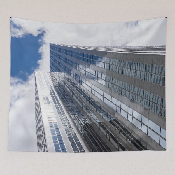 Item preview, Sleek Downtown Toronto Geometry in Blue Grey and White designed and sold by Georgia Mizuleva.